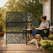 Leaf Pattern Metal Privacy Screen