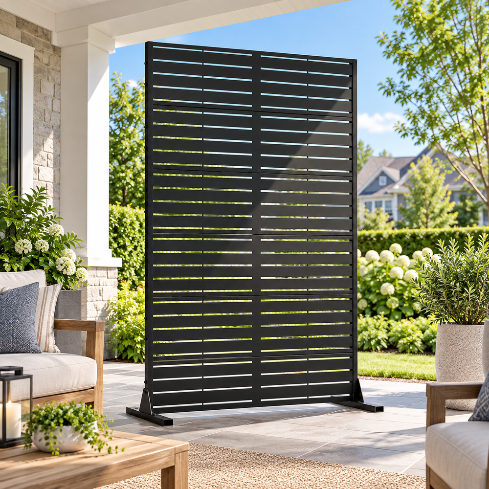 Classic Louvered Outdoor Privacy Screen