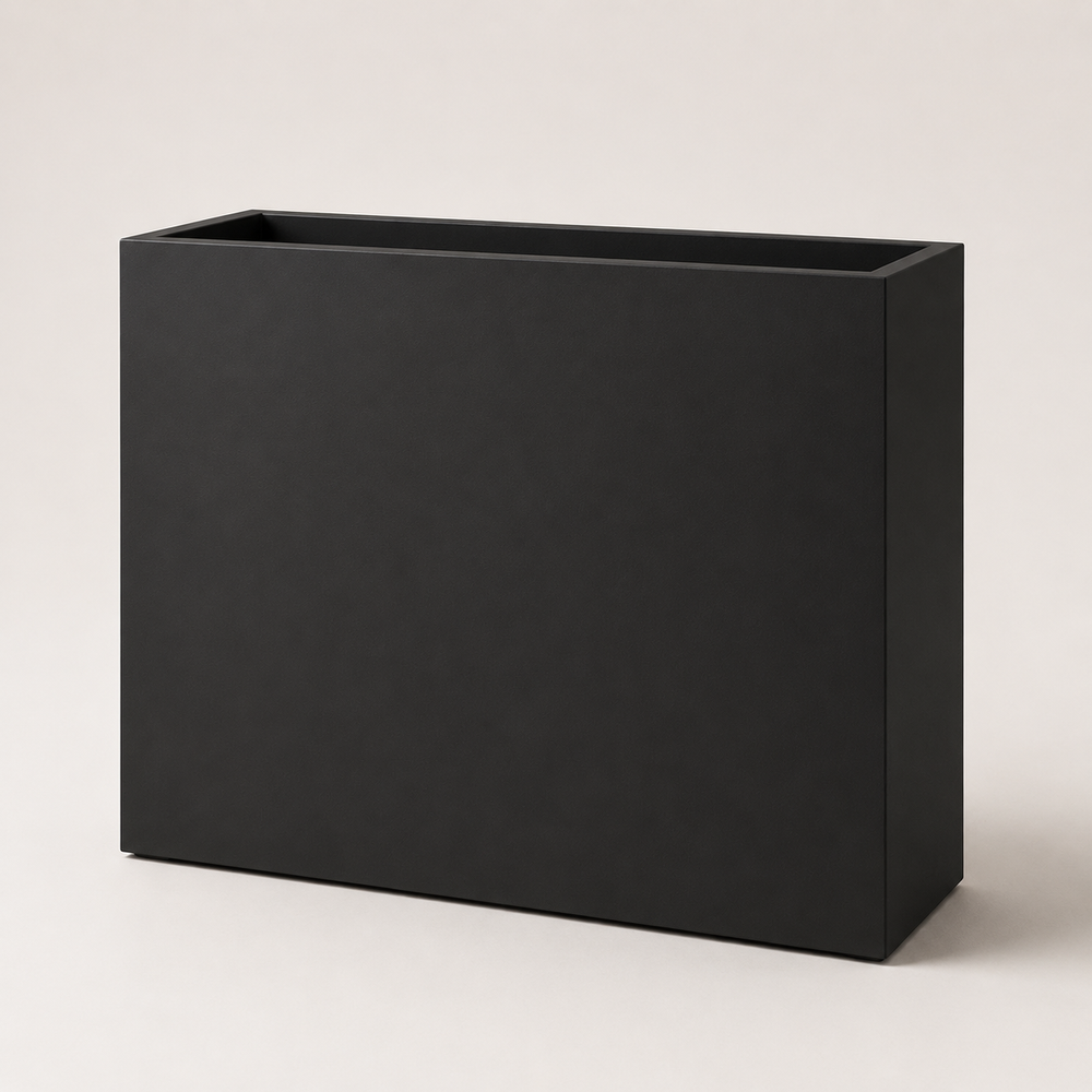Elevated Rectangular Metal Planter with Insert Shelf