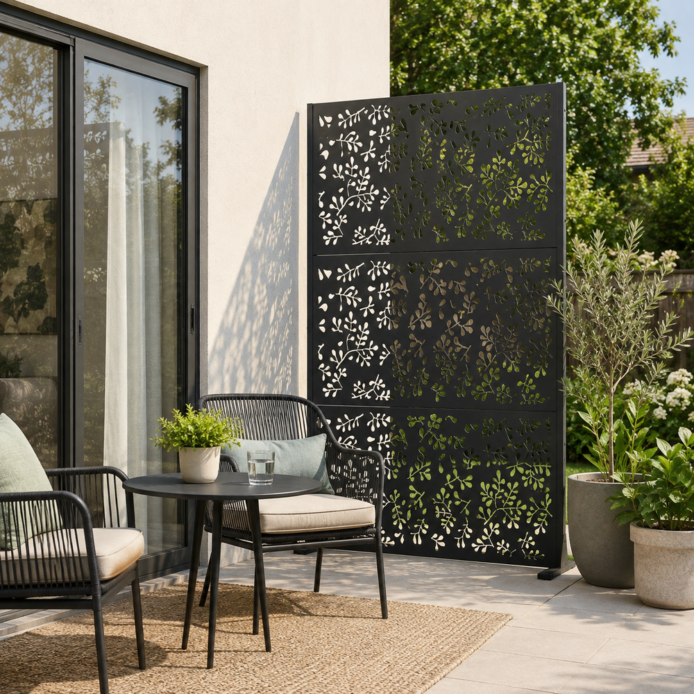 Branch & Leaf Metal Privacy Screen