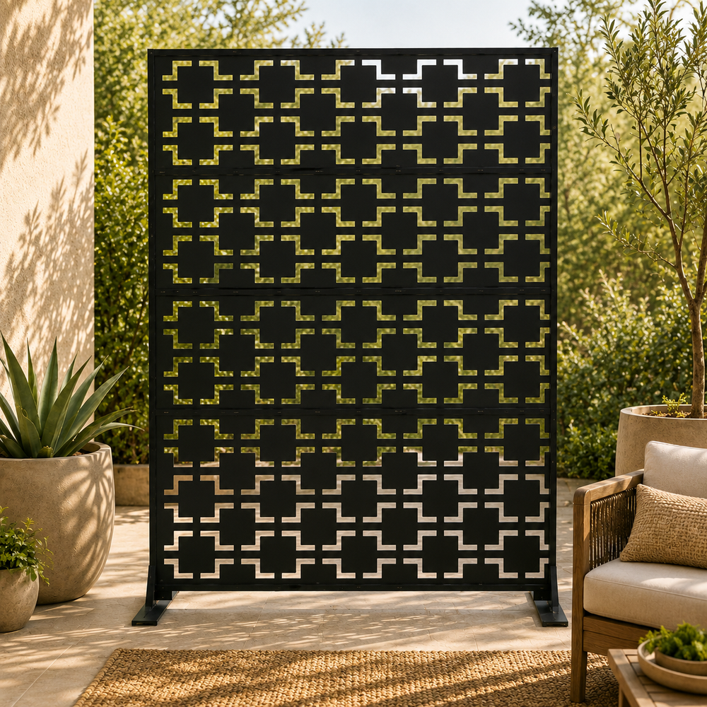 Square Grid Metal Privacy Screen
