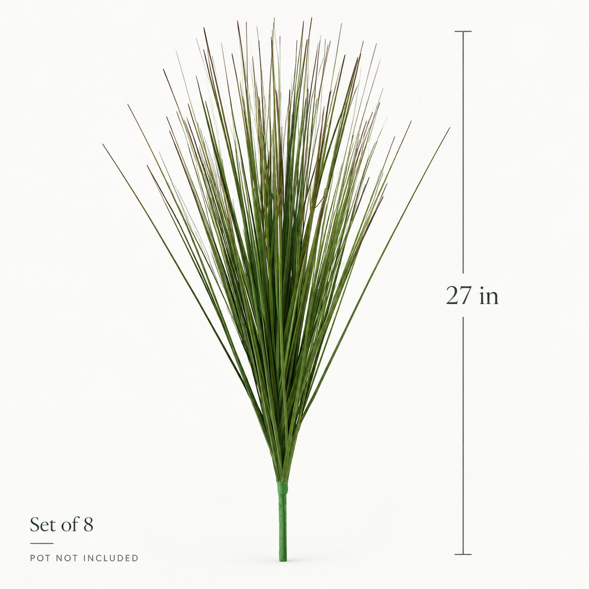 Artificial grass greenery stems for planter and pot styling