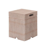 Natural Travertine Propane Tank Cover Side Table full product view