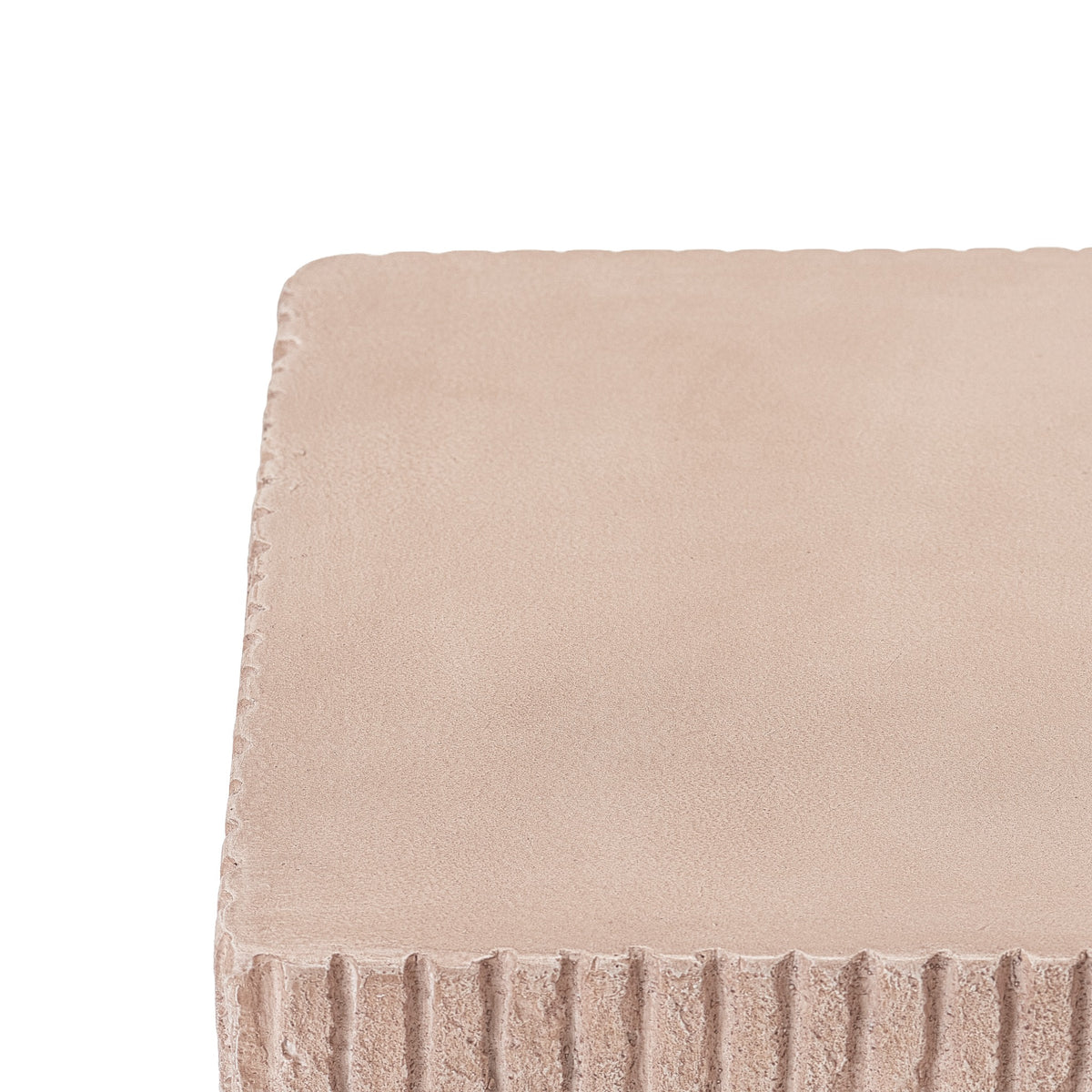 Natural Travertine Propane Tank Cover Side Table surface detail