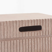 Natural Travertine Propane Tank Cover Side Table handle detail