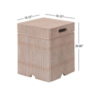 Natural Travertine Propane Tank Cover Side Table dimensions