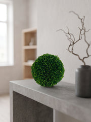 Artificial boxwood balls greenery detail