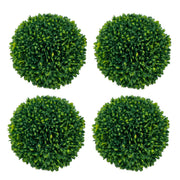 Artificial boxwood ball set of 4 for outdoor planter styling