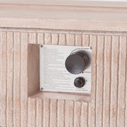 Natural Travertine Fire Pit Table control panel detail