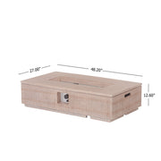 Natural Travertine Fire Pit Table dimensions 48.2 inch