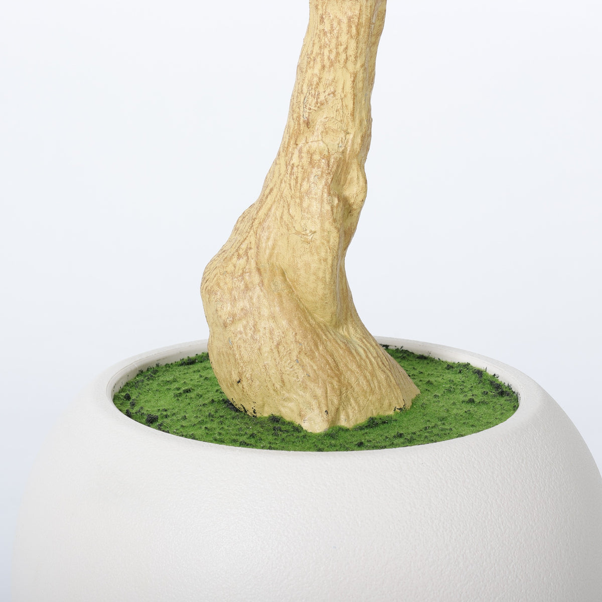 Artificial olive tree textured trunk and branch detail